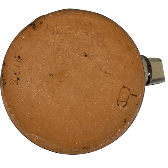 Kings Pottery Seagrove NC  14 oz Stoneware studio pottery Glazed Drip Mug 2016 - Picture 7 of 10